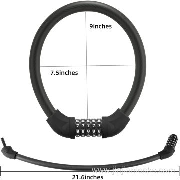 5 Digit Resettable Combination Cable Lock for Bicycle